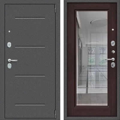 Дверь входная металлическая Браво Porta S 104 П61 с Зеркалом Venge Veralinga
