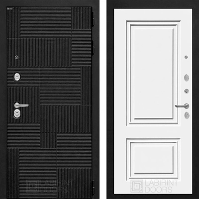 Дверь входная металлическая Лабиринт Pazl 26 Эмаль RAL 9003