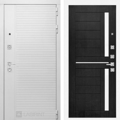 Дверь входная металлическая Лабиринт Piano white 02 Венге