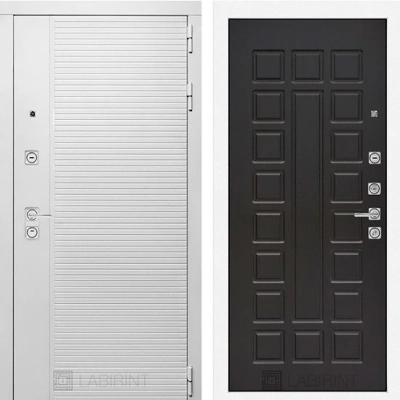 Дверь входная металлическая Лабиринт Piano white 04 Венге