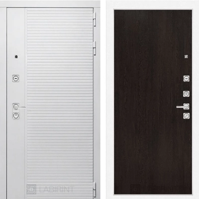 Дверь входная металлическая Лабиринт Piano white 05 Венге