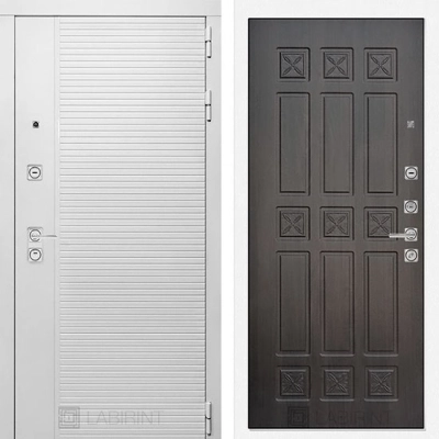 Дверь входная металлическая Лабиринт Piano white 16 Almon 28